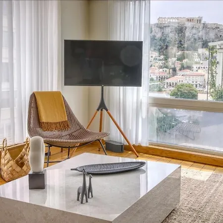 Apartmán Sunny Luxury Loft,Stunning Acropolis View, Jacuzzi Atény Exteriér fotografie